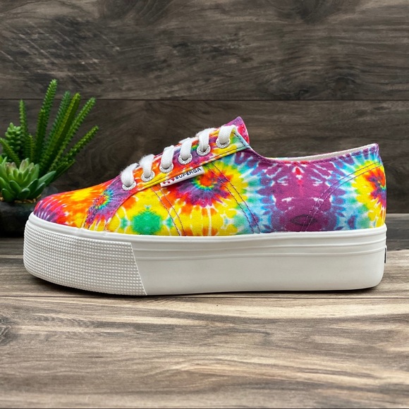 NEW Superga 2790 Colorful Tie Dye Platform Sneaker - Picture 6 of 9